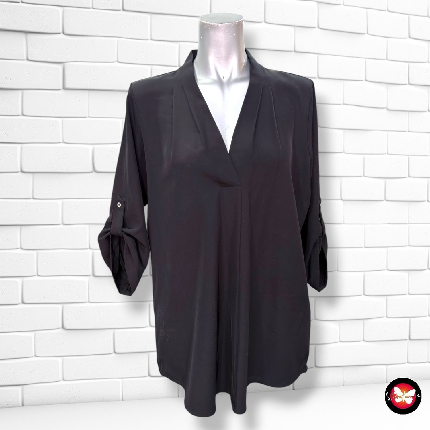 **HOY** Blusa de media manga CALVIN KLEIN color Negro Talla S