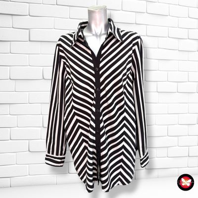 **HOY** Camisa de manga larga CHARMANT color Negro y blanco Talla 48