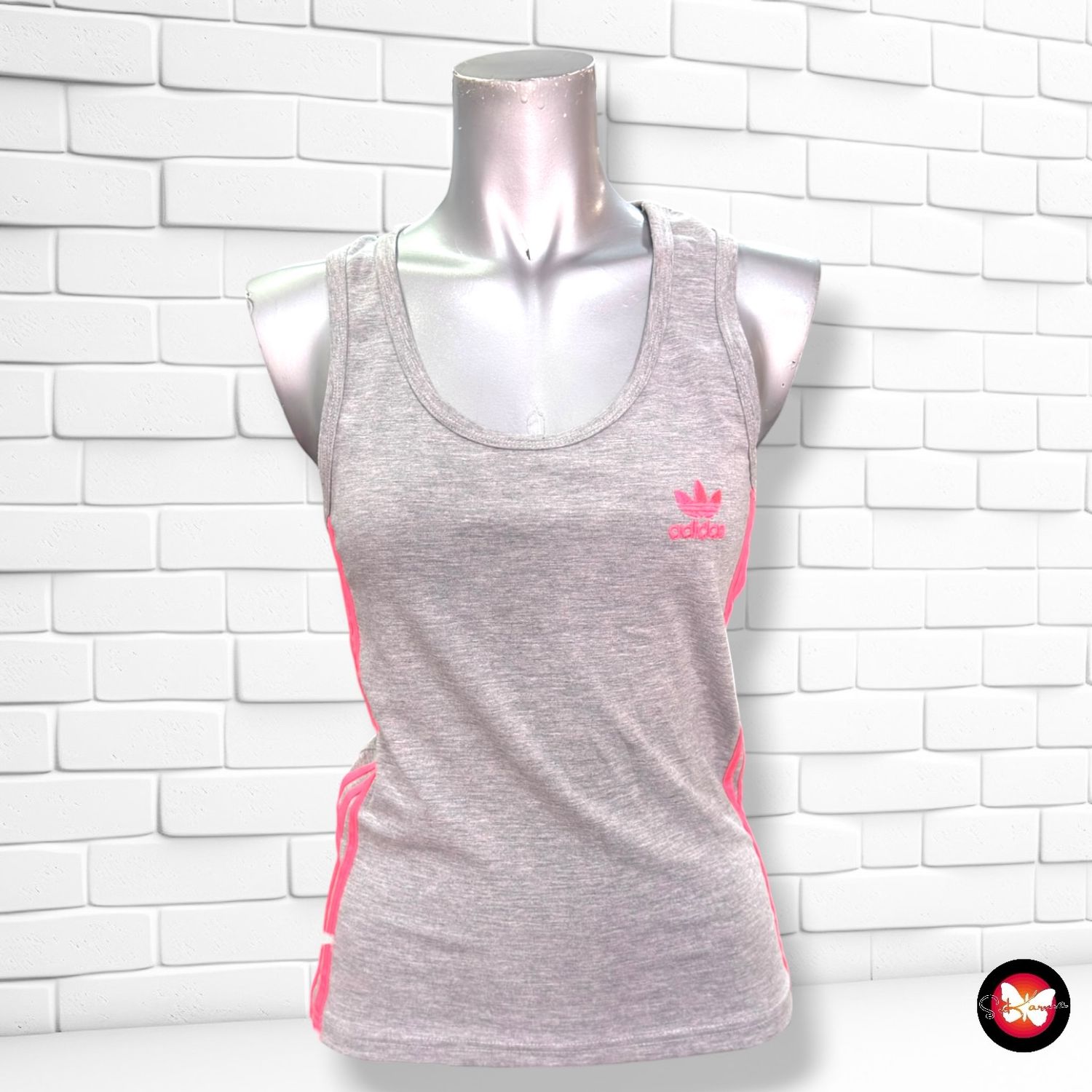 **HOY** Camiseta deportiva ADIDAS color Gris y rosa Talla S