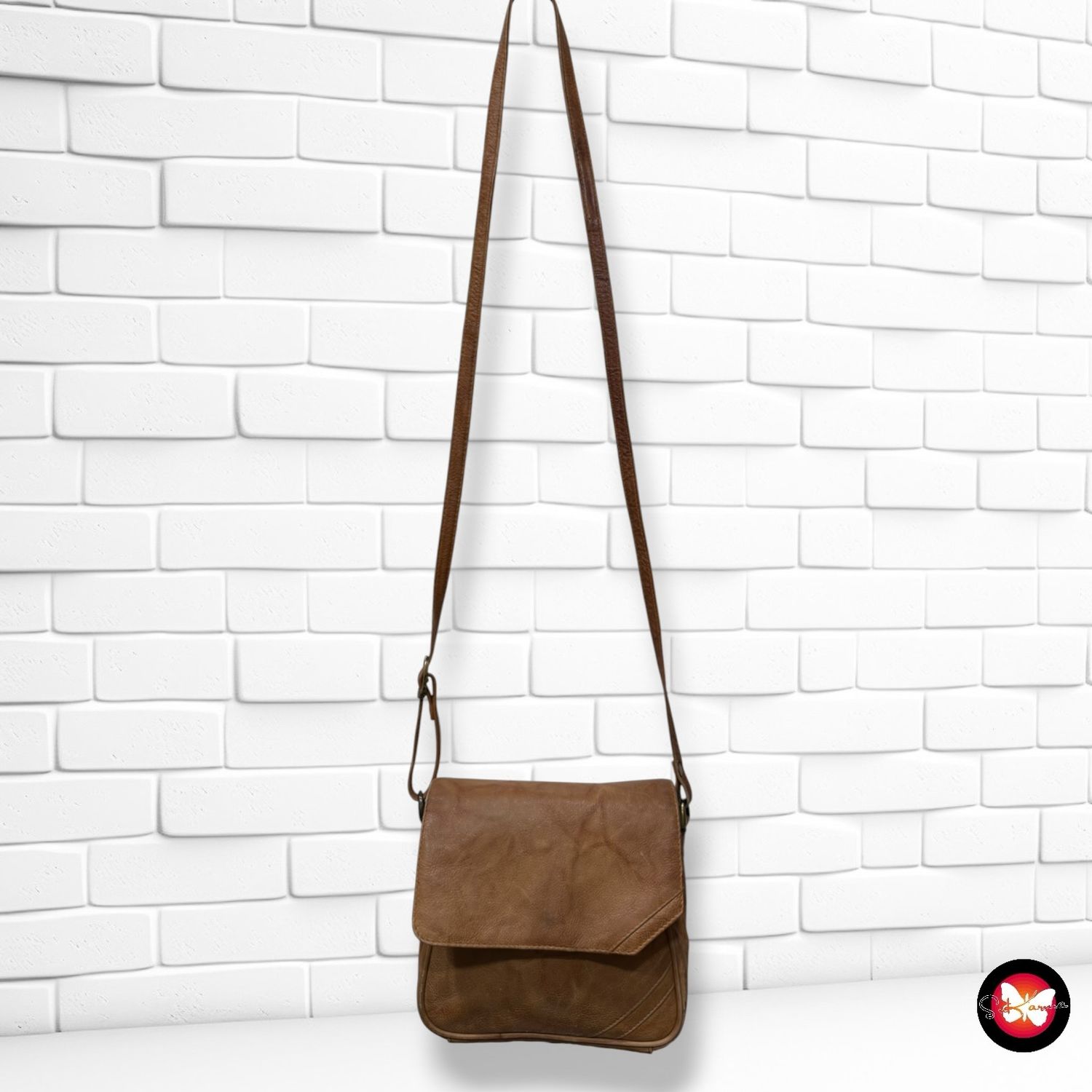 **HOY** Bolso bandolera de piel  color Marrón Talla MINI