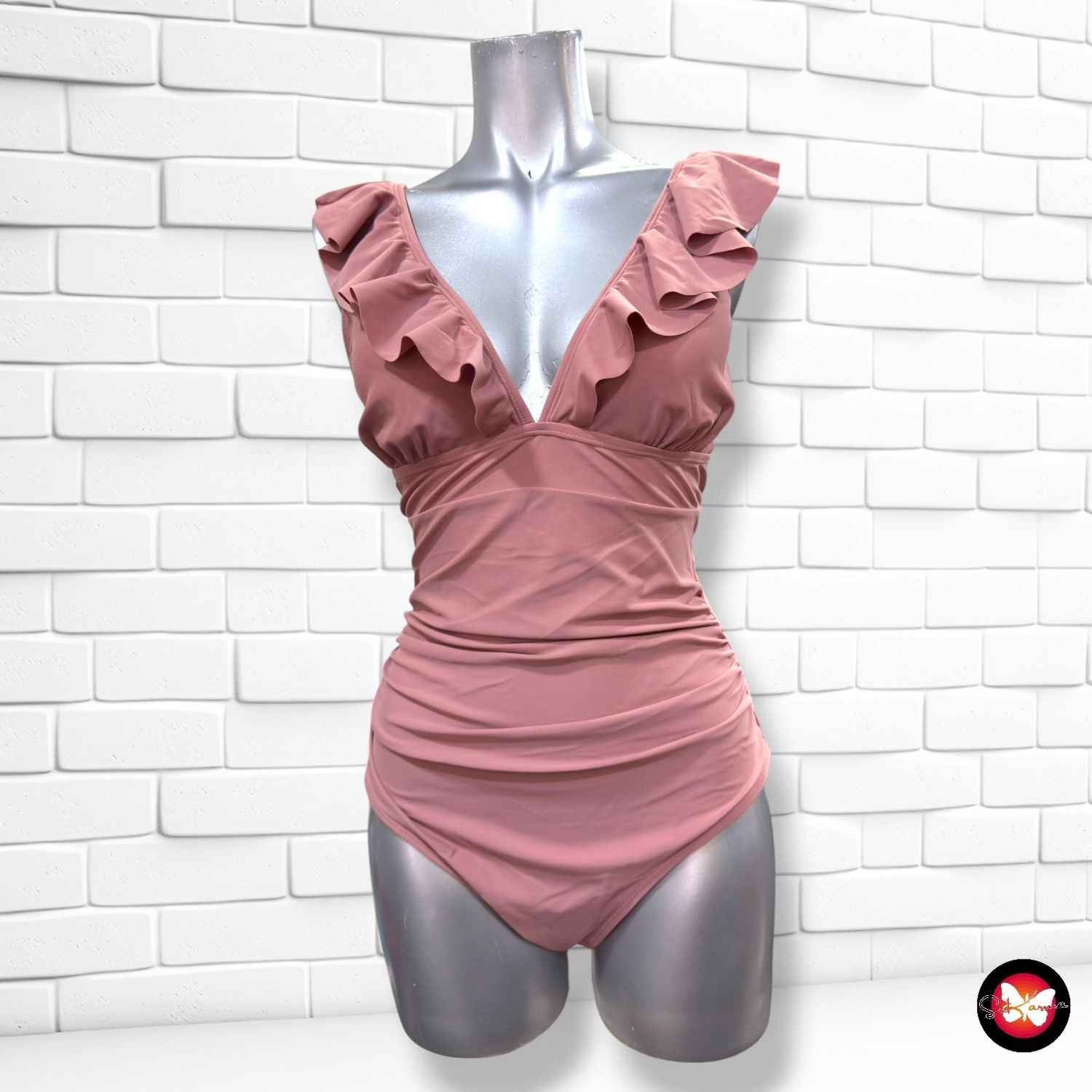 Bañador entero  color Rosa viejo Talla S/M