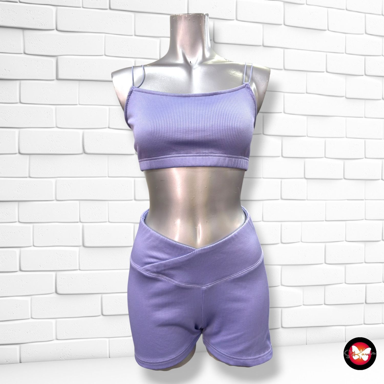 **HOY** Conjunto top + short DIVIDED color Lila Talla M