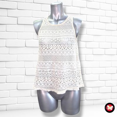 **HOY** Blusa sin mangas de encaje ATMOSPHERE color Crema Talla 38