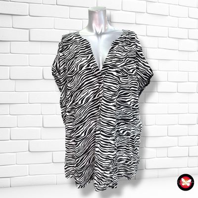 **HOY** Blusa de manga corta de cebra BODY FLIRT color Negro y blanco Talla 50