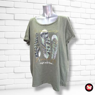 **HOY** Camiseta de manga corta JANINA color Verde militar Talla 46