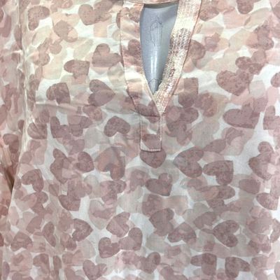 **HOY** Blusa de manga larga GINA BENOTTI color Nude y rosa Talla 48/50