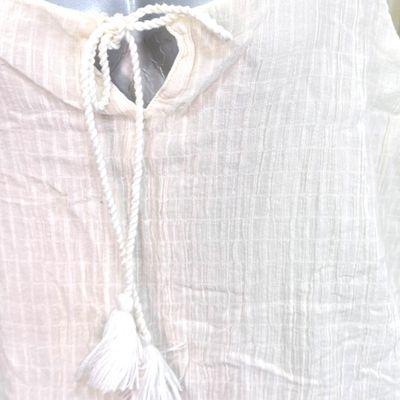 **HOY** Blusa sin mangas de bambula GINA BENOTTI color Crema Talla 44/46