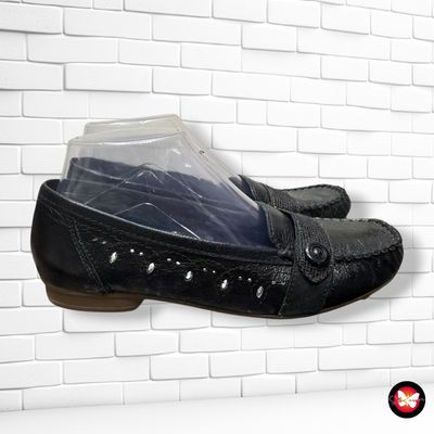 **HOY** Zapatos planos de piel RIEKER color Negro Talla Calzado 38