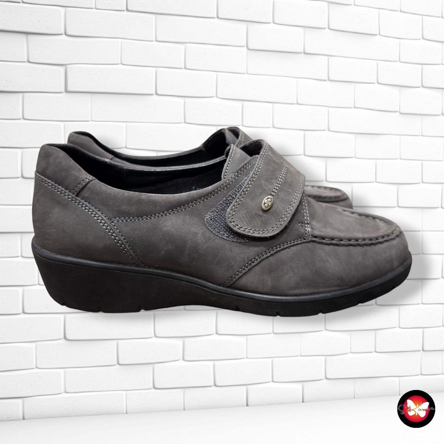 **HOY** Zapatos planos de ante MEDICUS color Gris Talla Calzado 38 (5UK)