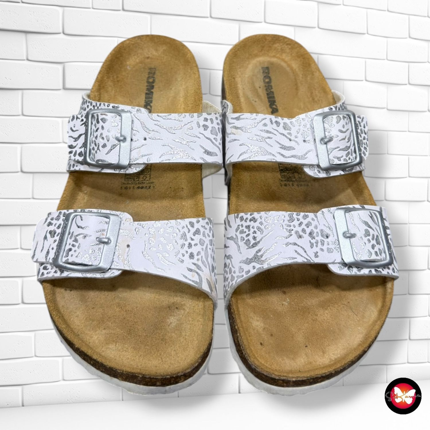 **HOY** Chanclas ROMIKA color Blanco y plateado Talla Calzado 37