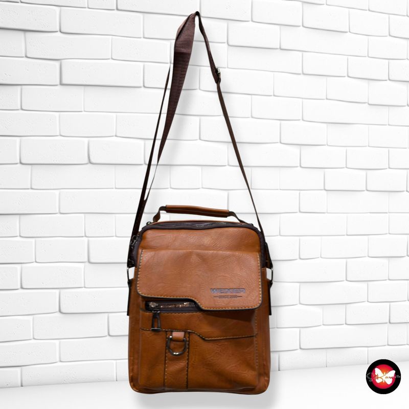 **HOY** Bolso bandolera unisex WEIXIER color Marrón Talla PEQUEÑO