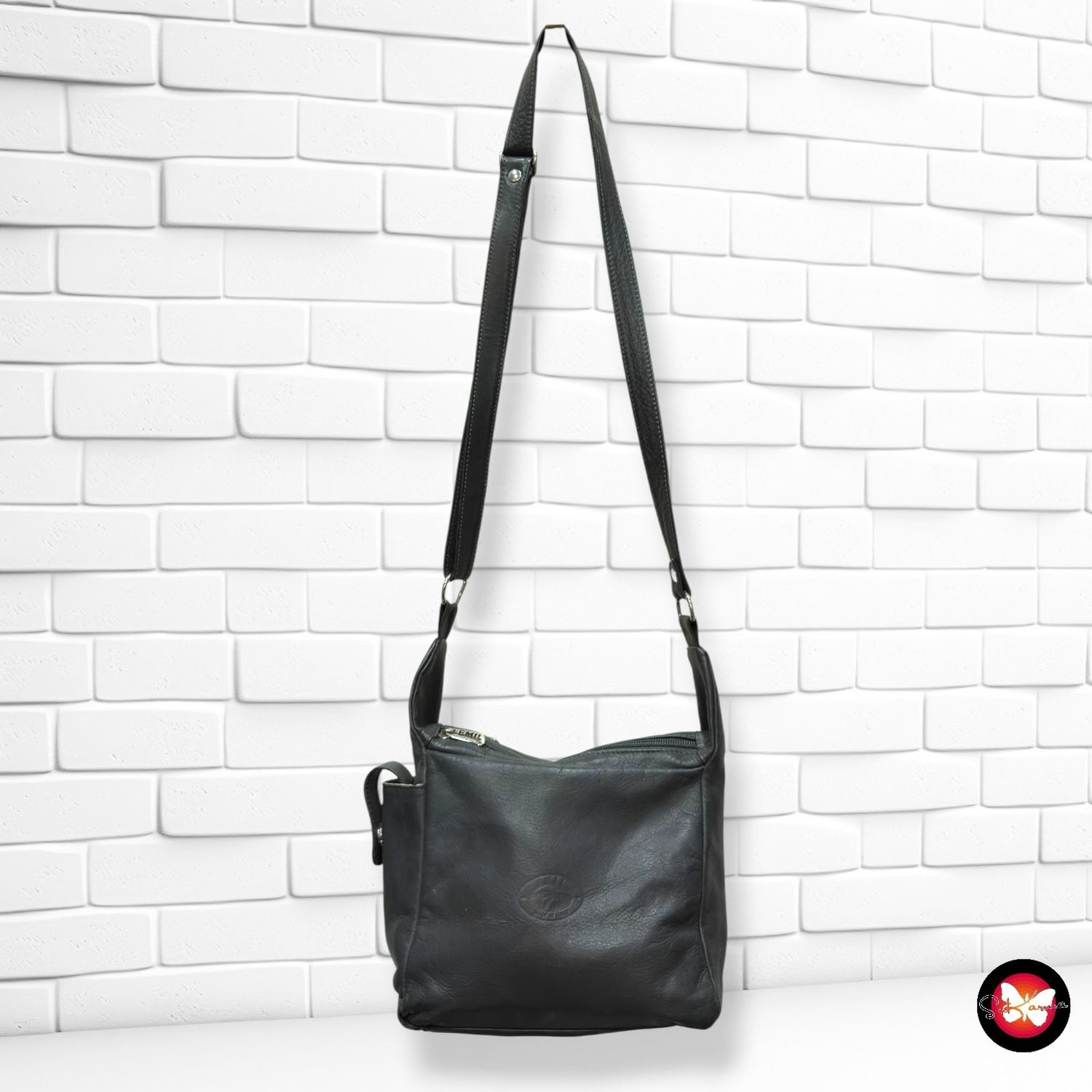 **HOY** Bolso bandolera de piel EMIL color Gris Talla PEQUEÑO