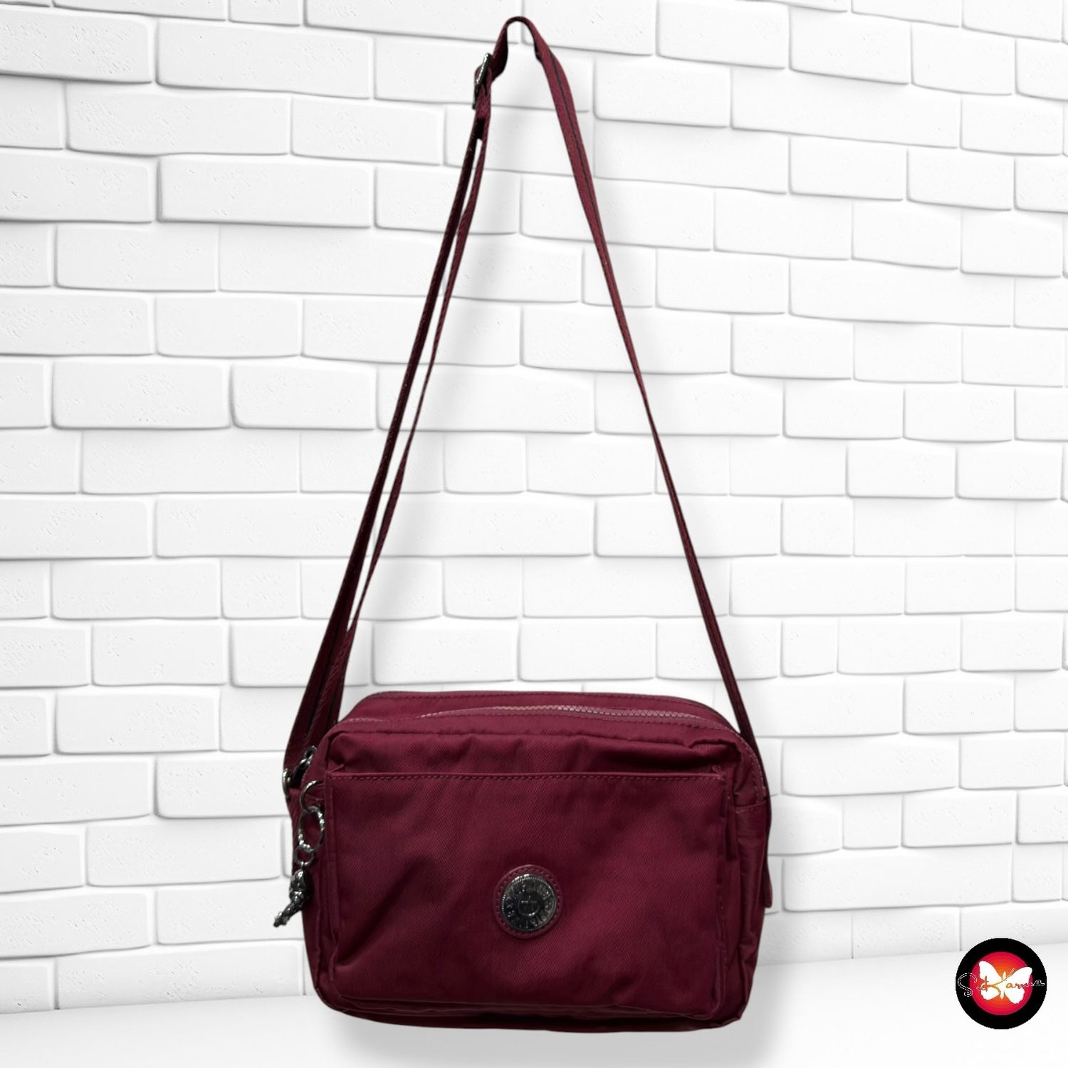 **HOY** Bolso bandolera KIPLING color Granate Talla PEQUEÑO