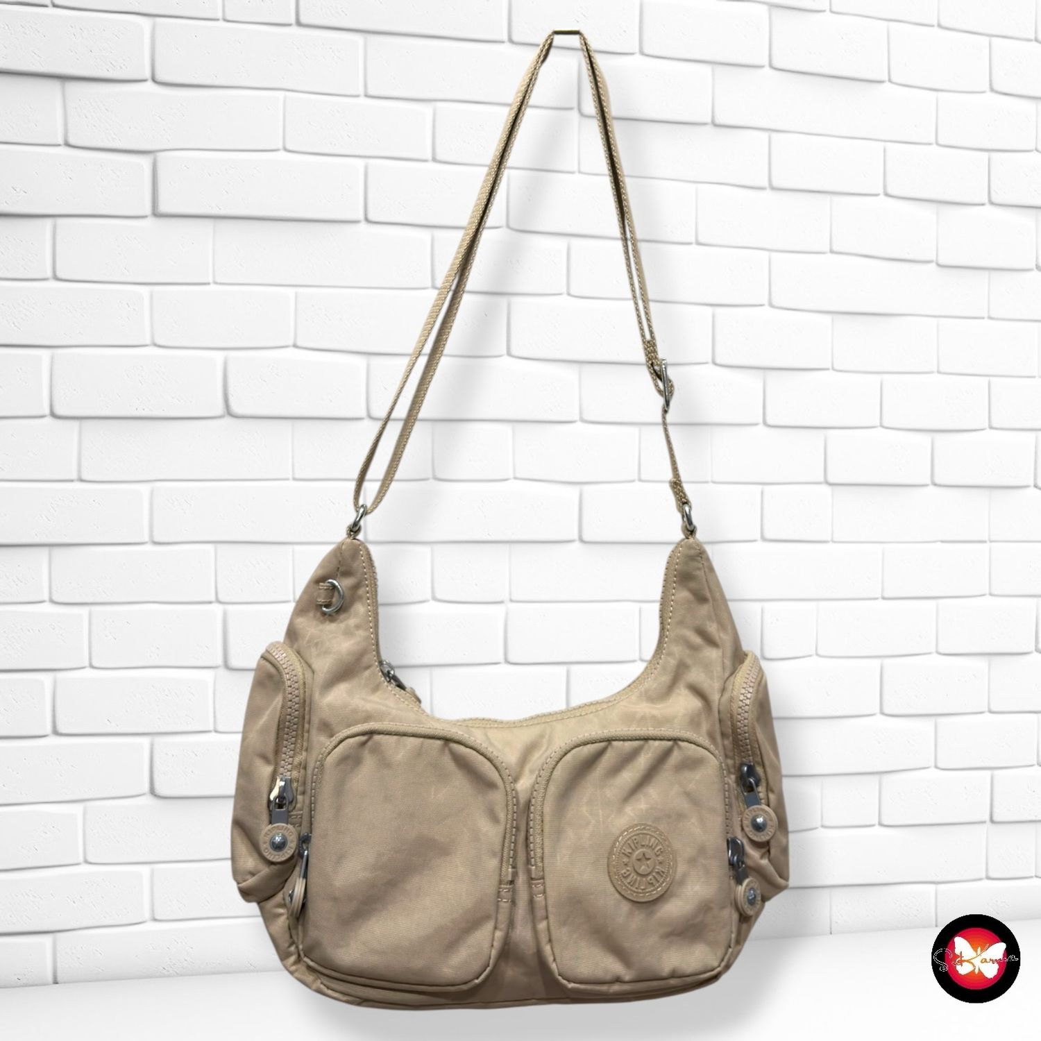 **HOY** Bolso bandolera KIPLING color Beige Talla PEQUEÑO