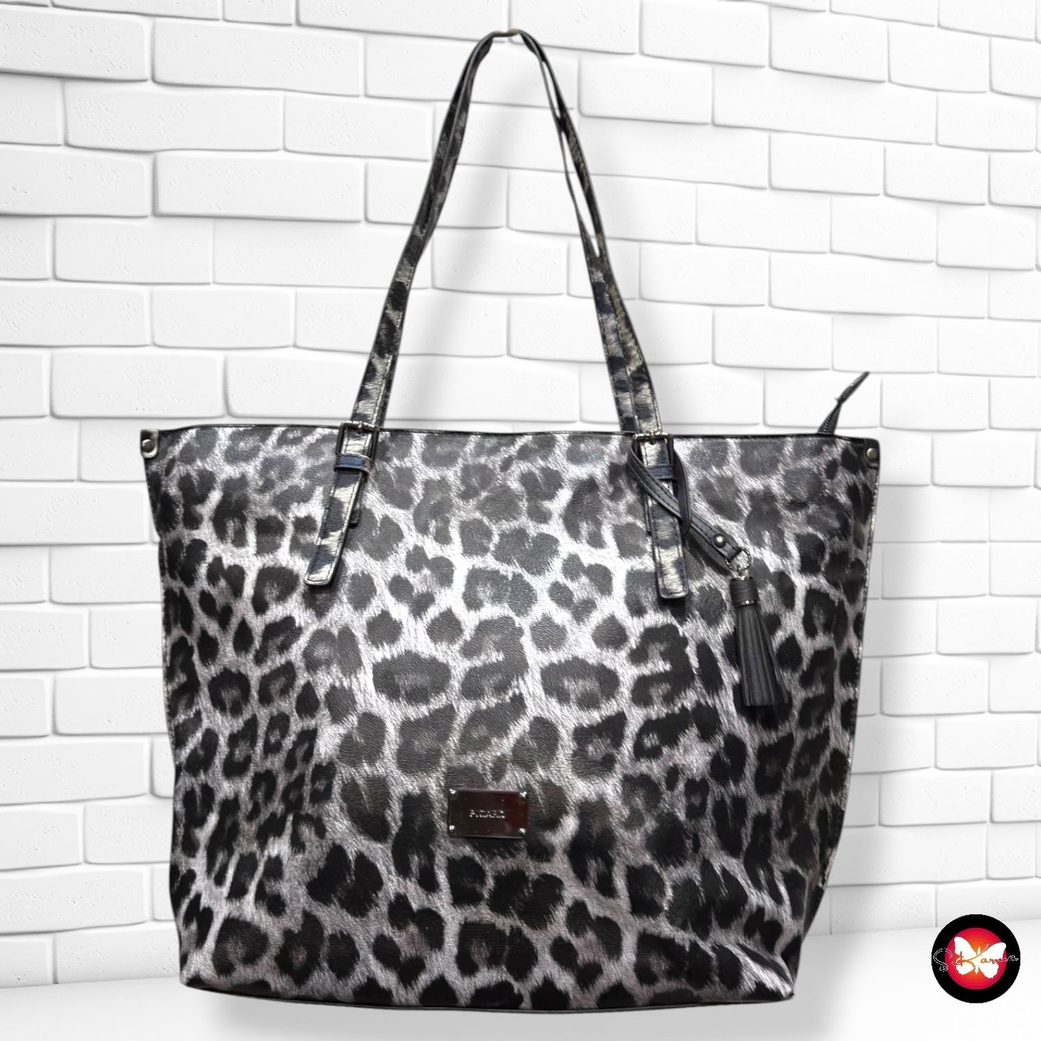 **HOY** Bolso de hombro animal print PICARD color Gris y negro Talla GRANDE