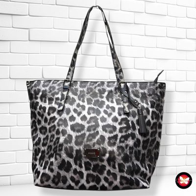 **HOY** Bolso de hombro animal print PICARD color Gris y negro Talla GRANDE