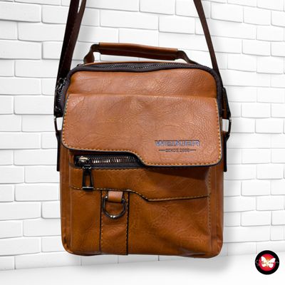 Bolso bandolera unisex WEIXIER color Marrón Talla PEQUEÑO