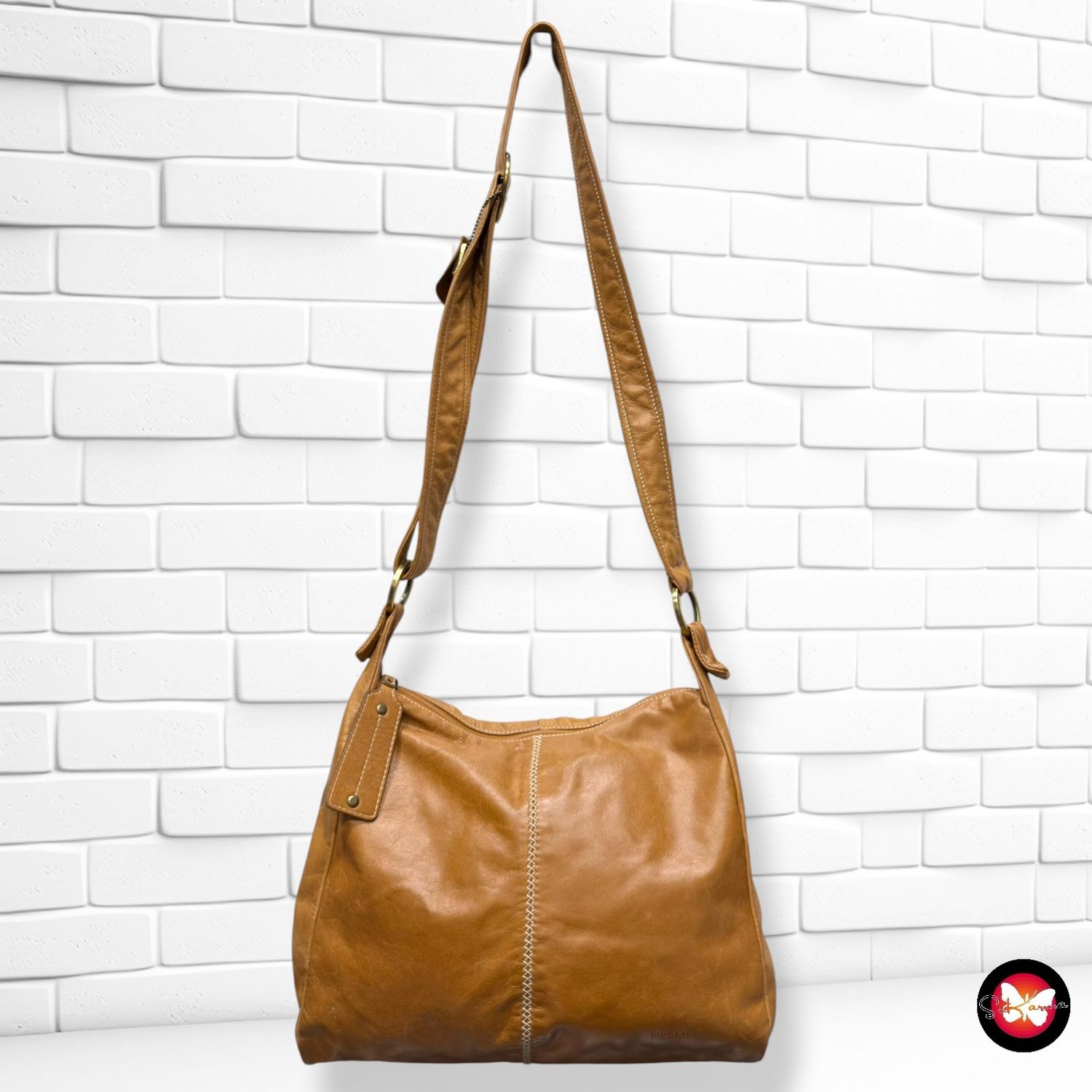 **HOY** Bolso bandolera de piel PICARD color Marrón Talla GRANDE