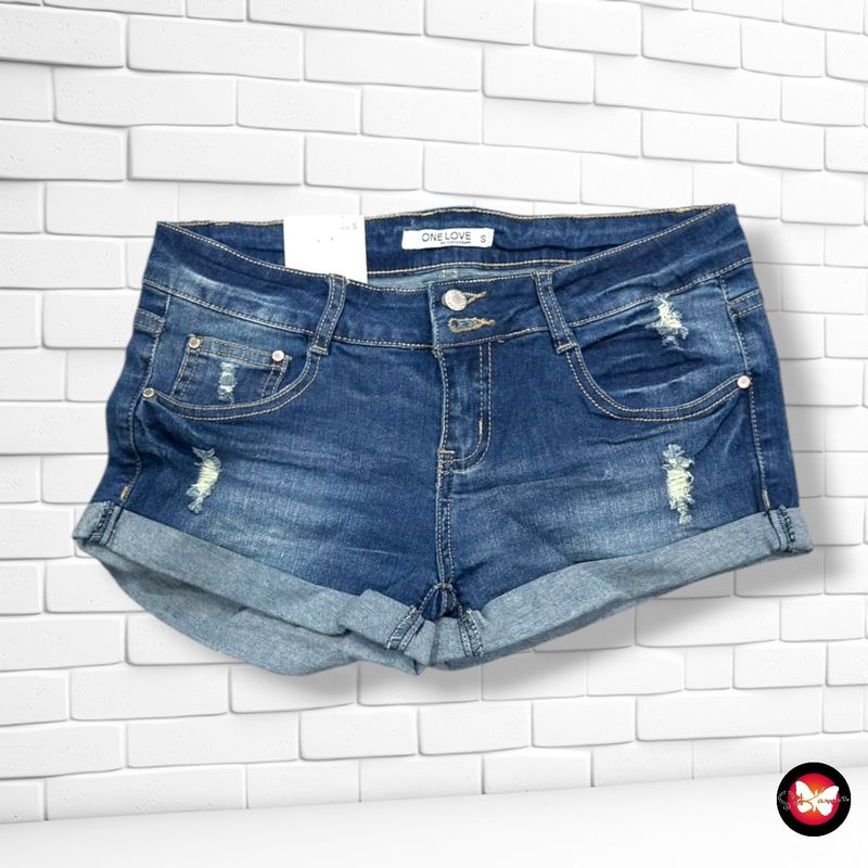 Short ONE LOVE color Azul vaquero Talla S