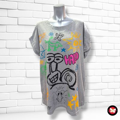 **HOY** Camiseta de manga corta con dibujitos RAINBOW color Gris Talla 48/50