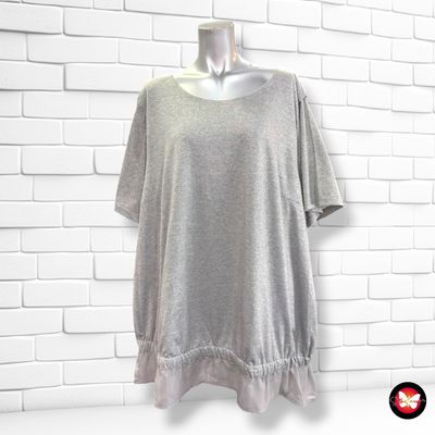 **HOY** Blusa de manga corta con lurex JANINA color Plateado Talla 56