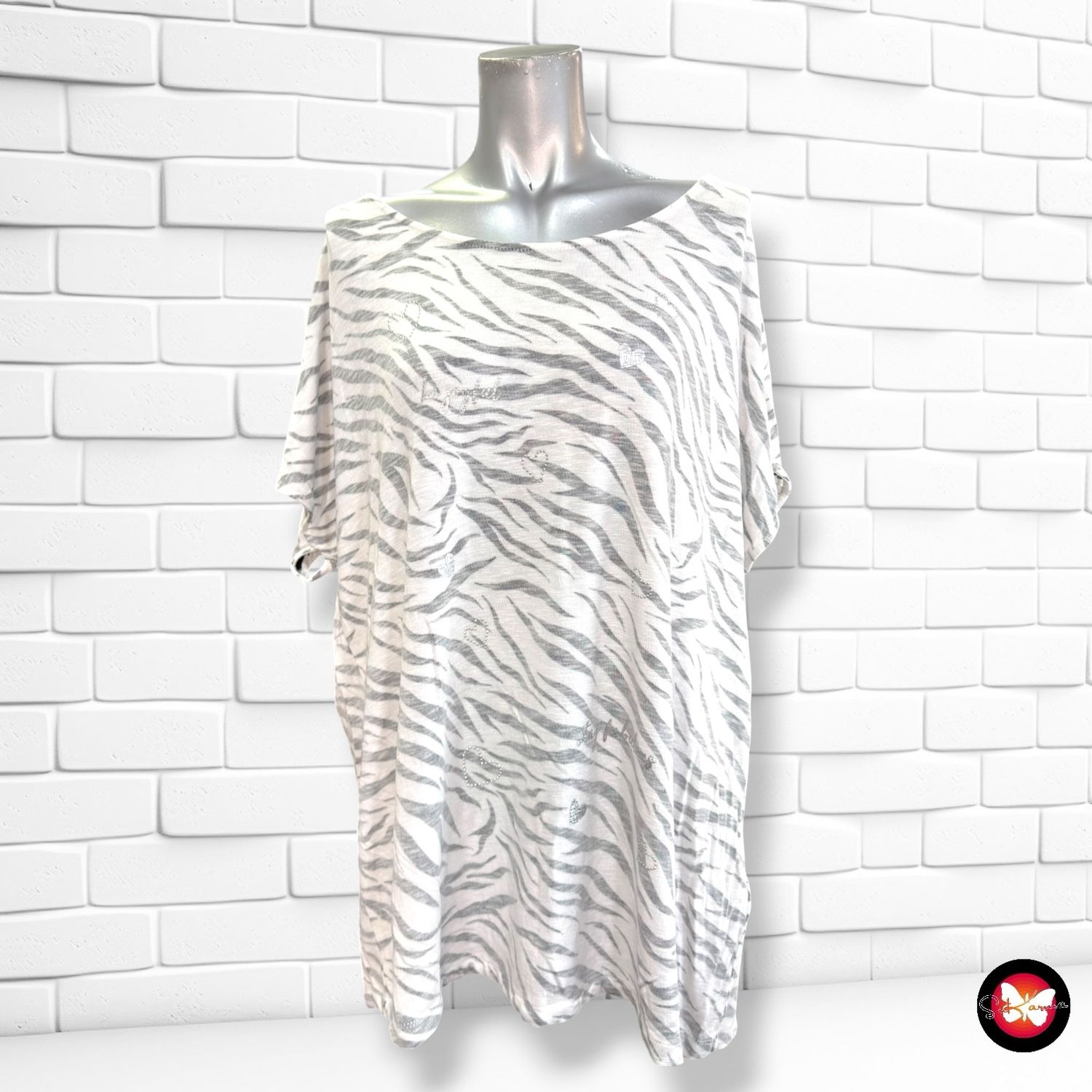 **HOY** Camiseta de punto  color Blanco y negro Talla 2XL
