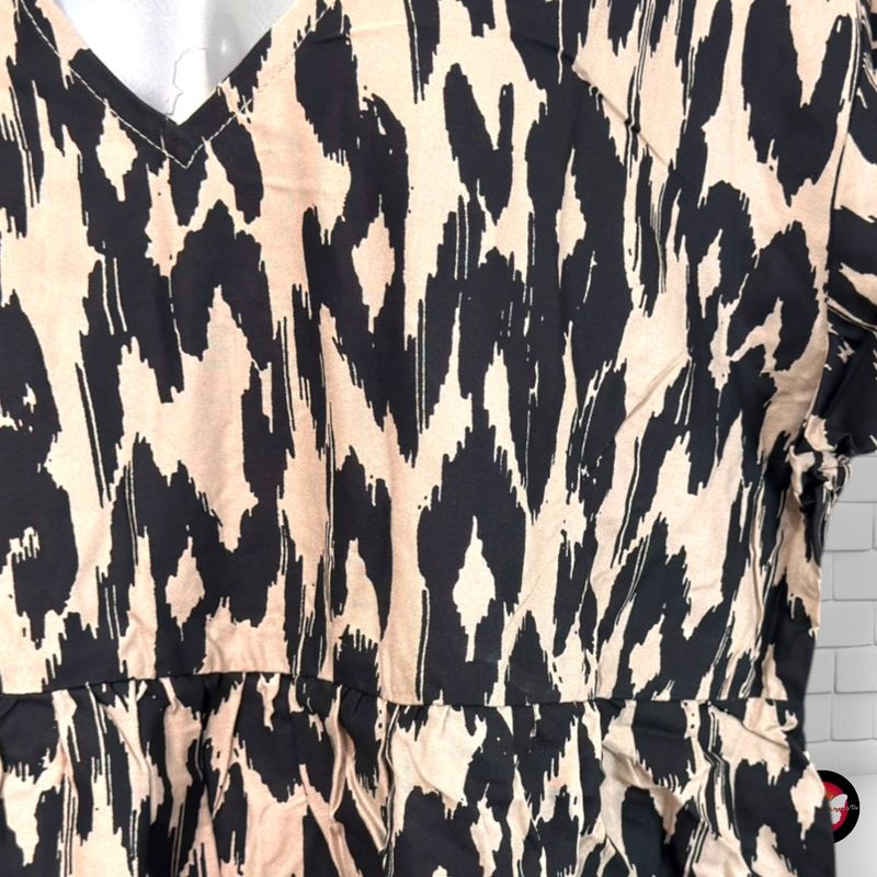 Vestido animal print BONPRIX color Camel y negro Talla 42