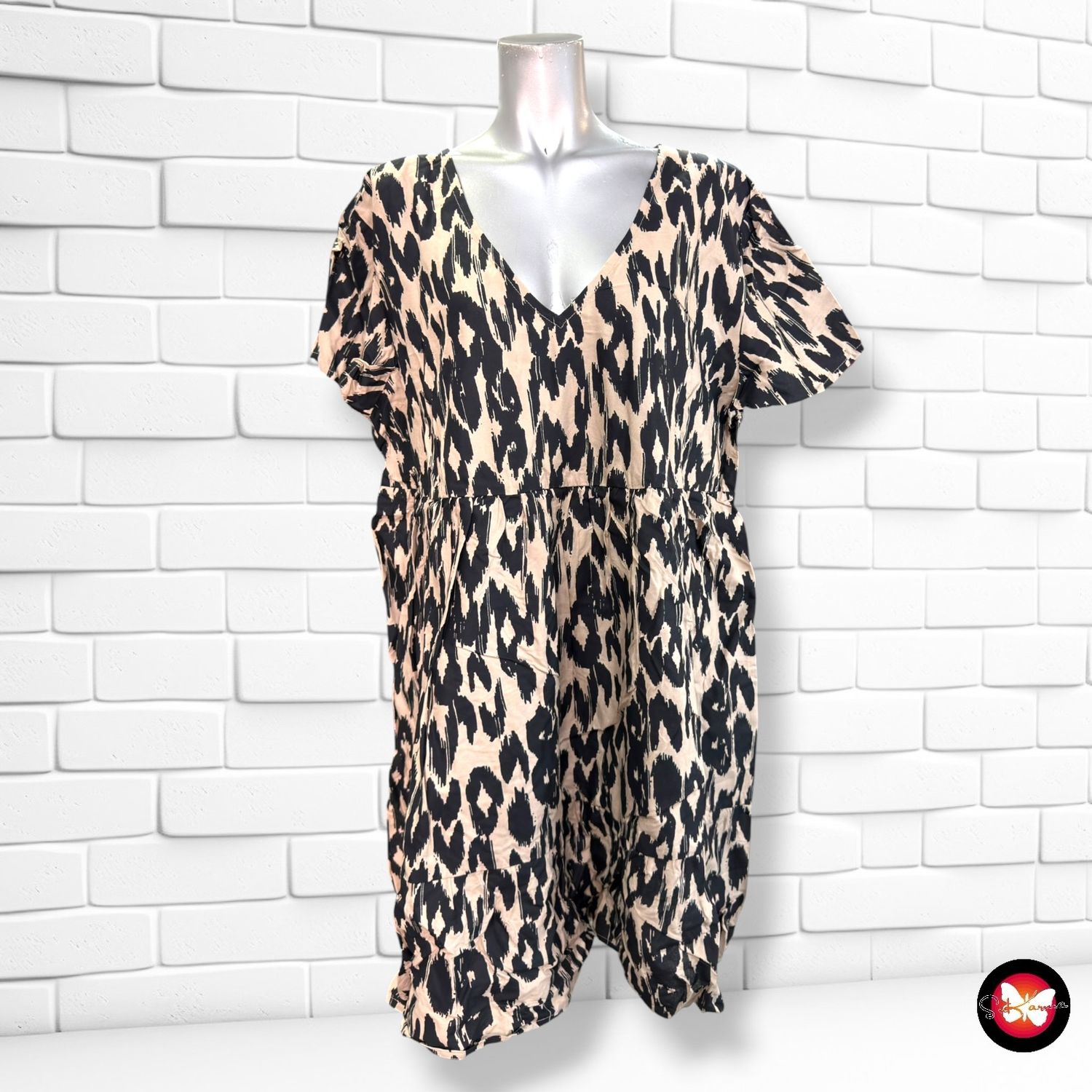 **HOY** Vestido animal print BONPRIX color Camel y negro Talla 42