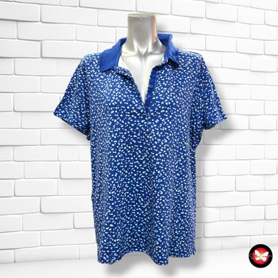 **HOY** Polo de manga corta LAND’S END color Azul y blanco Talla XL