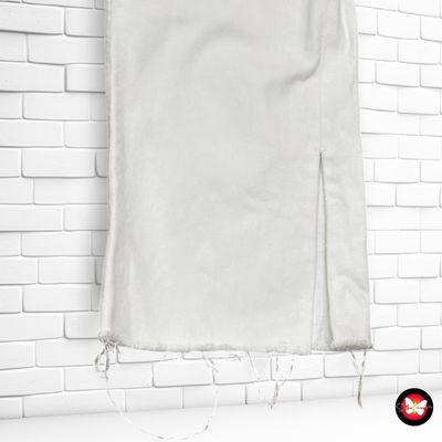 **HOY** Pantalón ancho de pierna con bordados ZARA color Blanco Talla 34