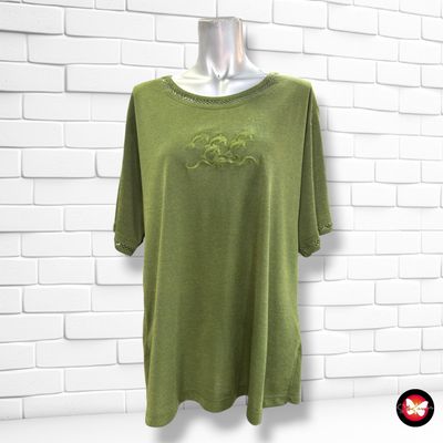 **HOY** Camiseta de manga corta con bordado  color Verde Talla XL