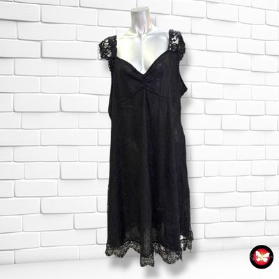 **HOY** Vestido lencero de encaje  color Negro Talla 5XL