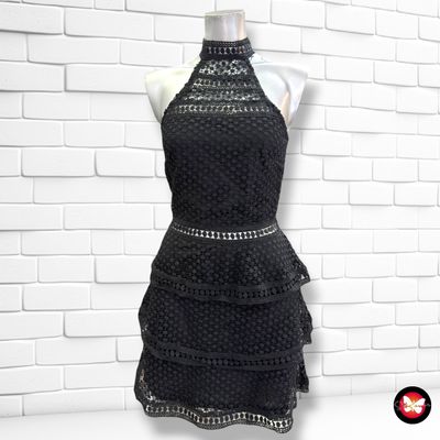 **HOY** Vestido halter de noche PRETTYLITTLETHING color Negro Talla 34
