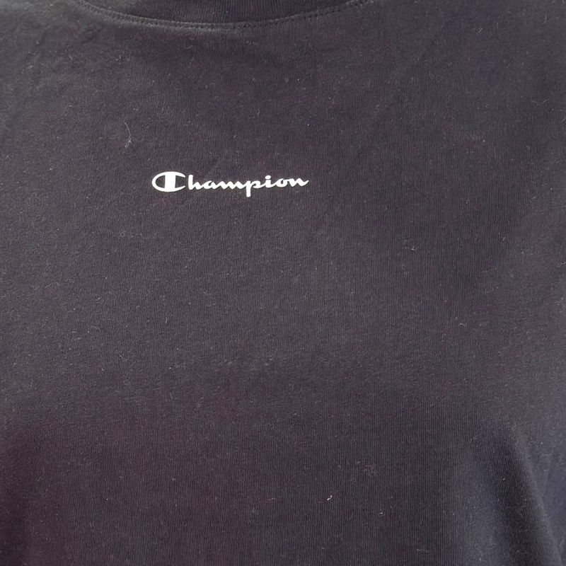 Camiseta cropped de manga corta CHAMPION color Negro Talla 11-12 años
