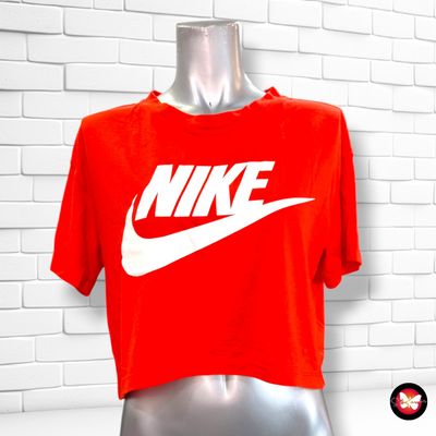 **HOY** Camiseta cropped de manga corta NIKE color Rojo Talla S