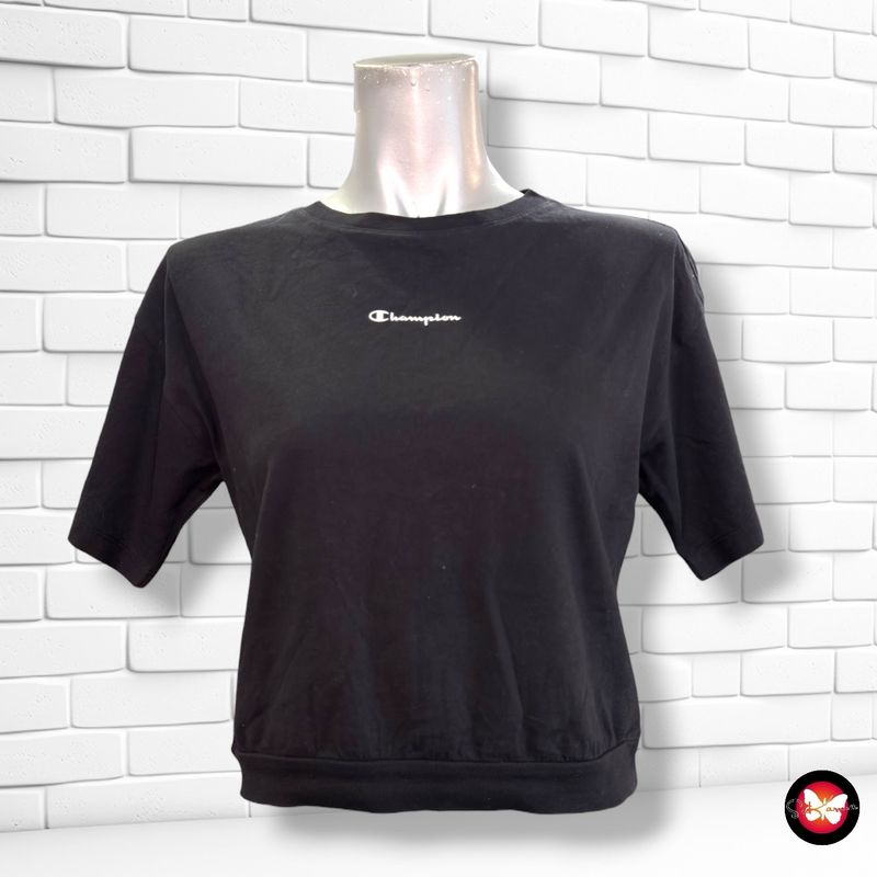 Camiseta cropped de manga corta CHAMPION color Negro Talla 11-12 años