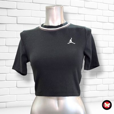 **HOY** Camiseta cropped de manga corta AIR JORDAN NIKE color Negro Talla XS