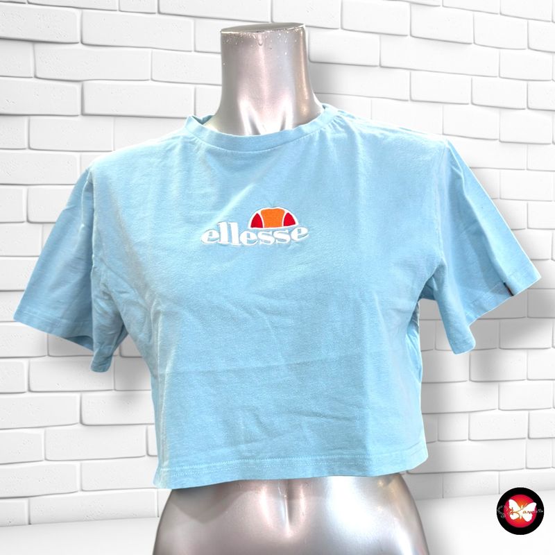 Camiseta cropped de manga corta ELLESSE color Celeste Talla 34