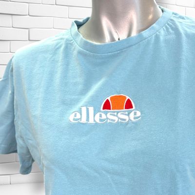**HOY** Camiseta cropped de manga corta ELLESSE color Celeste Talla 34