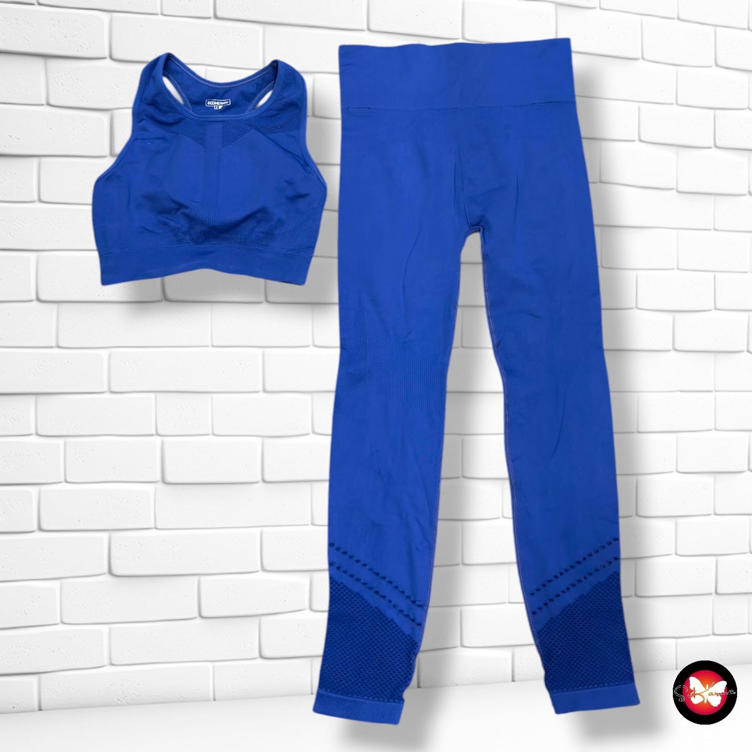 **HOY** Conjunto Malla + Top de microfibra BOOMERANG color Azul Talla S