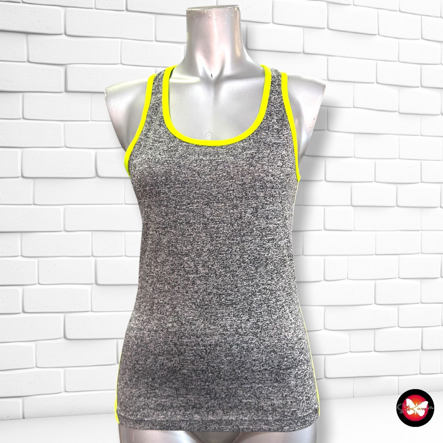 **HOY** Camiseta deportiva  color Gris y neón Talla S