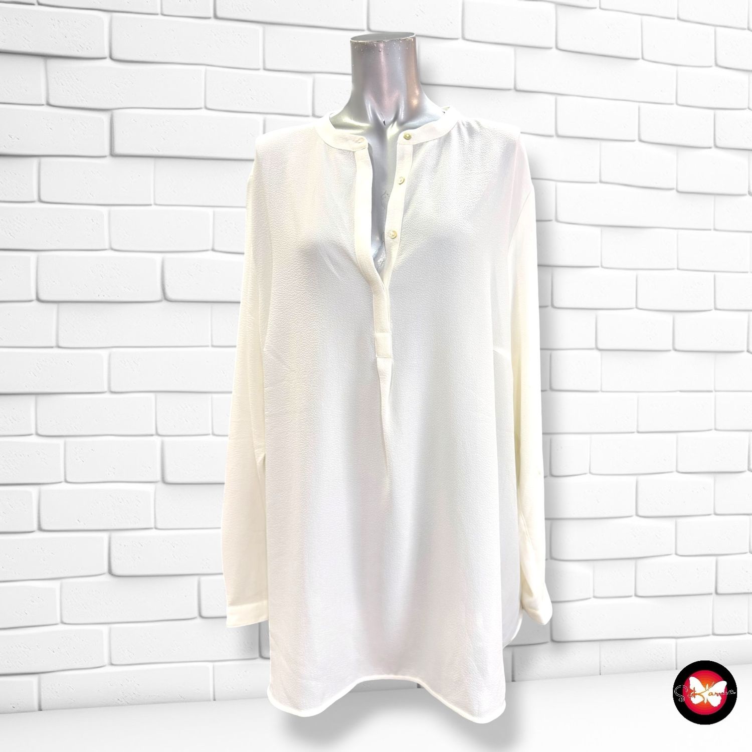 **HOY** Blusa de manga larga TRIANGLE color Hueso Talla 50/52