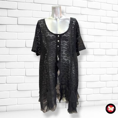 **HOY** Chaqueta de ganchillo APRICO color Negro Talla ÚNICA GRANDE