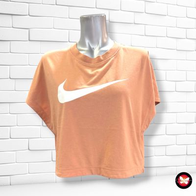 **HOY** Camiseta cropped de manga corta NIKE color Arena Talla L