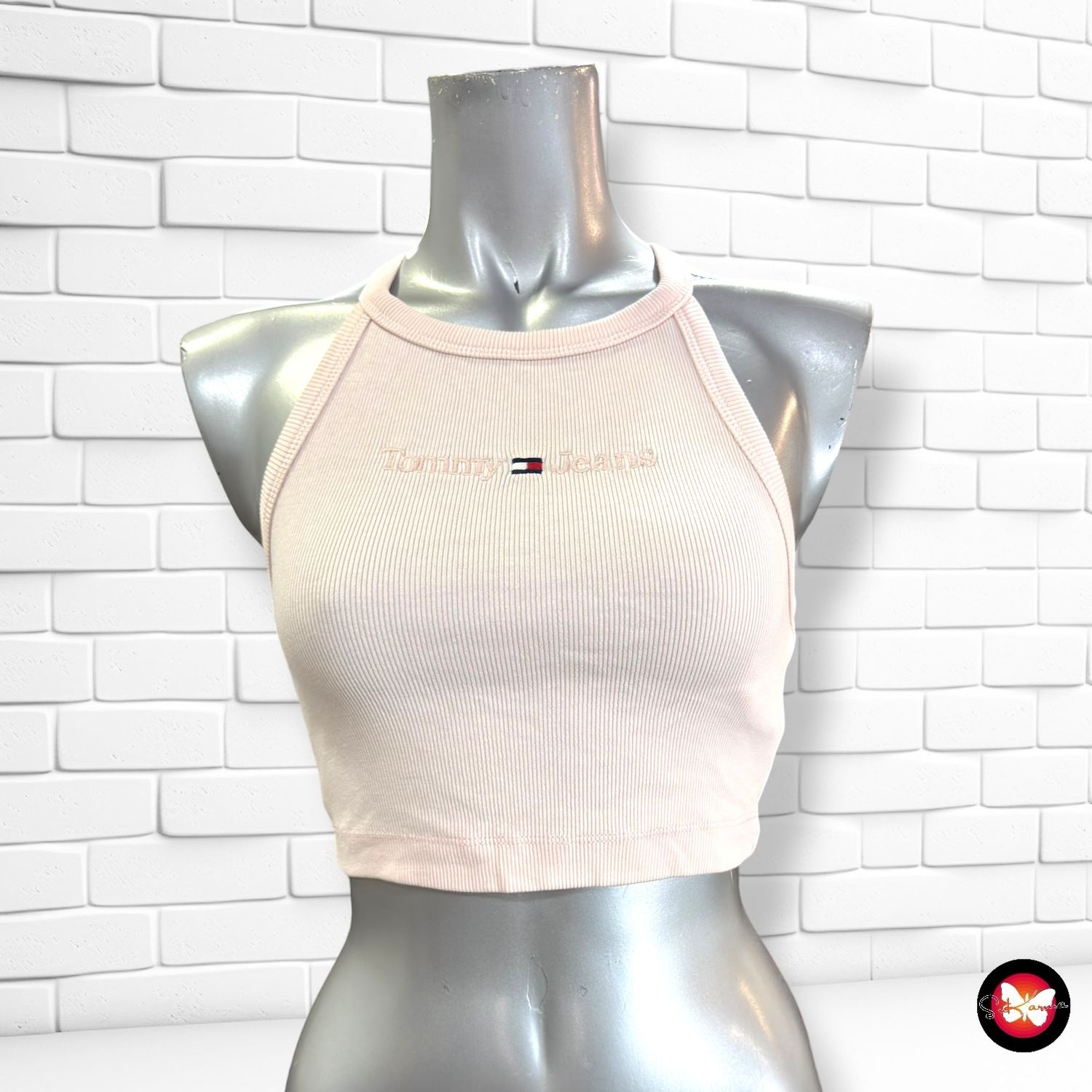 **HOY** Crop top canalé TOMMY HILFIGER color Rosa Talla XXS