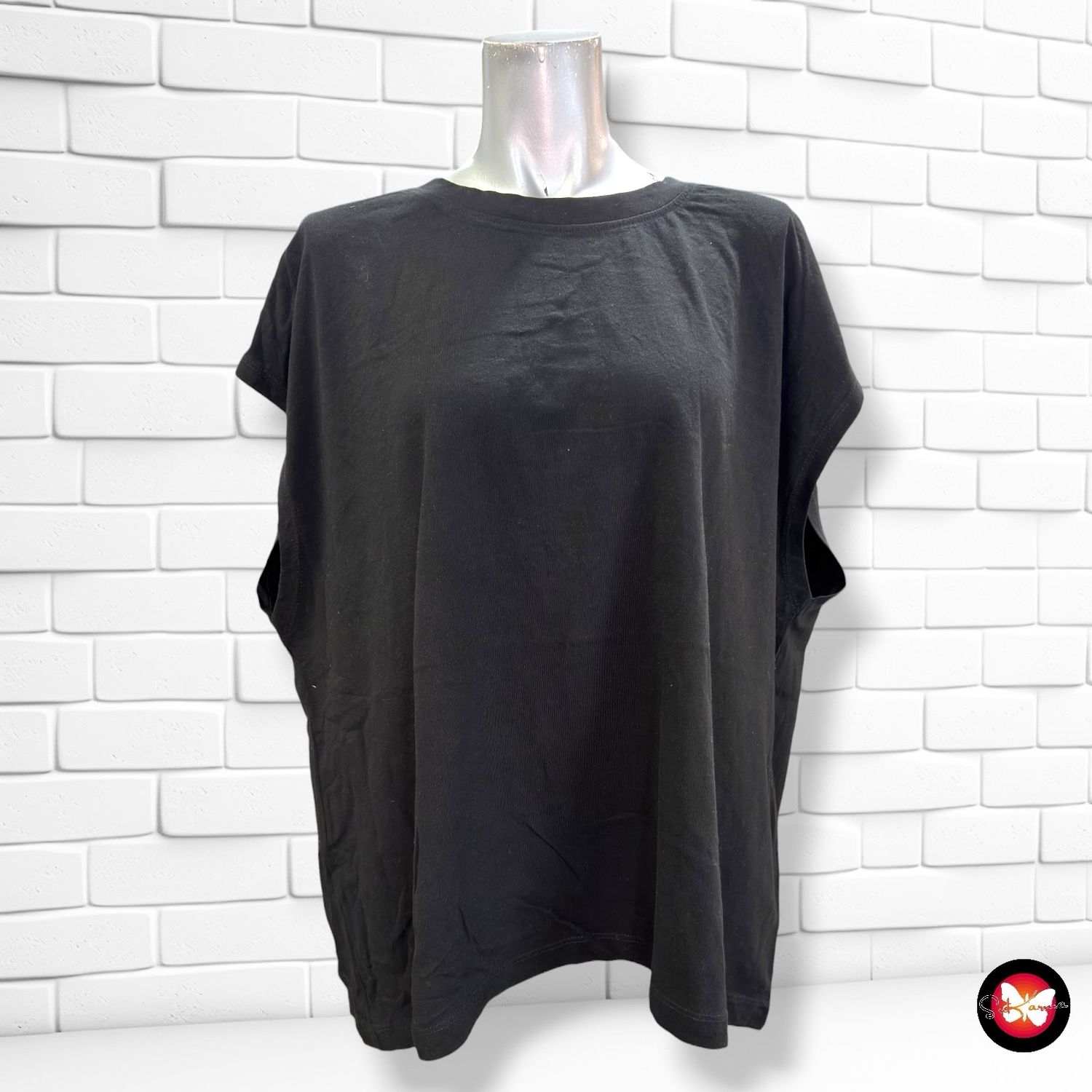 **HOY** Camiseta sin mangas básica ESMARA color Negro Talla 40/42 (grande)
