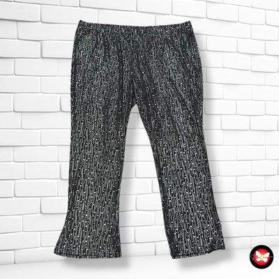 **HOY** Pantalón elástico de noche  color Negro y plateado Talla 4XL