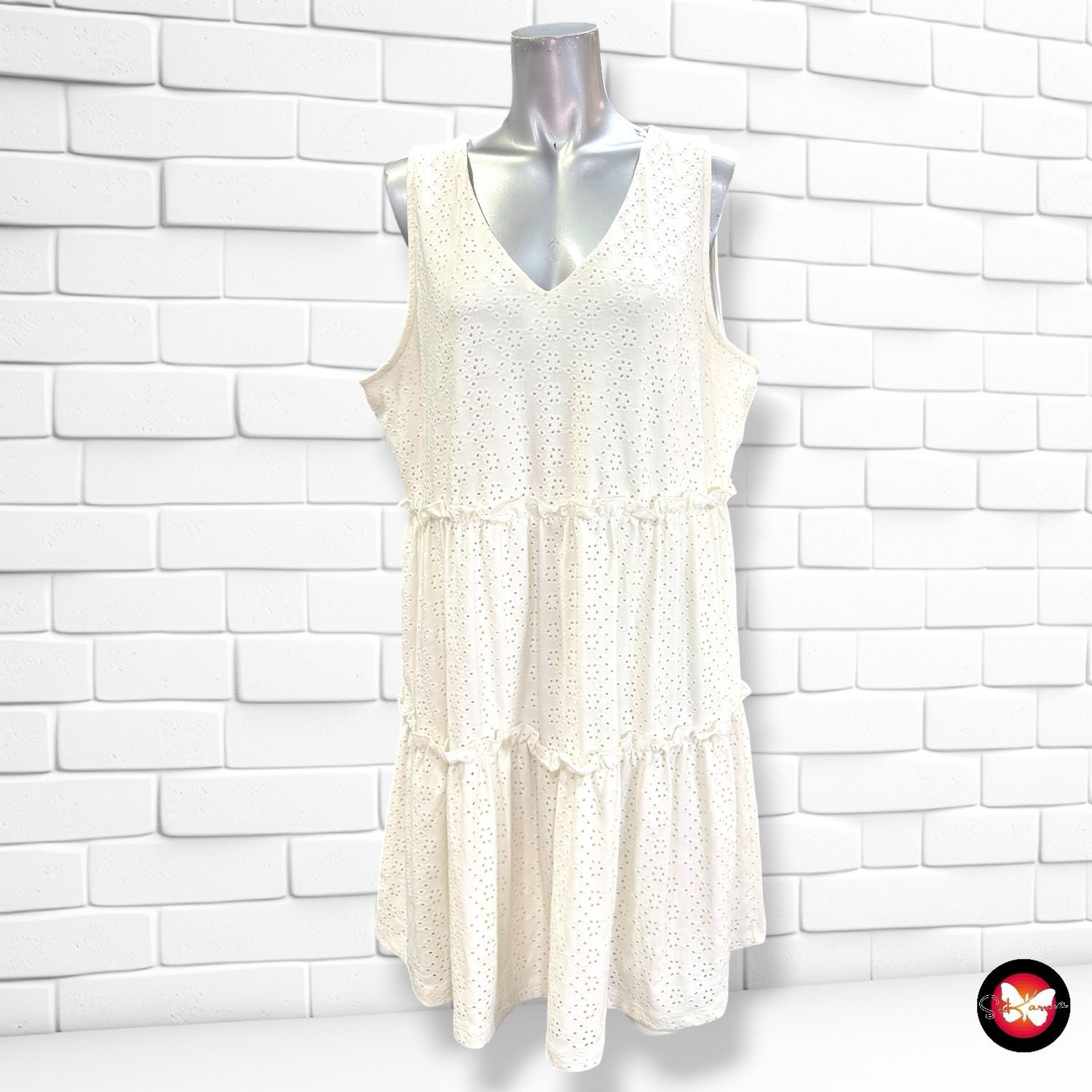 **HOY** Vestido sin mangas ONLY color Hueso Talla XL