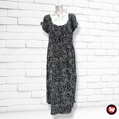 **HOY** Vestido midi escote barco BELOVED color Negro y blanco Talla 44 (grande)