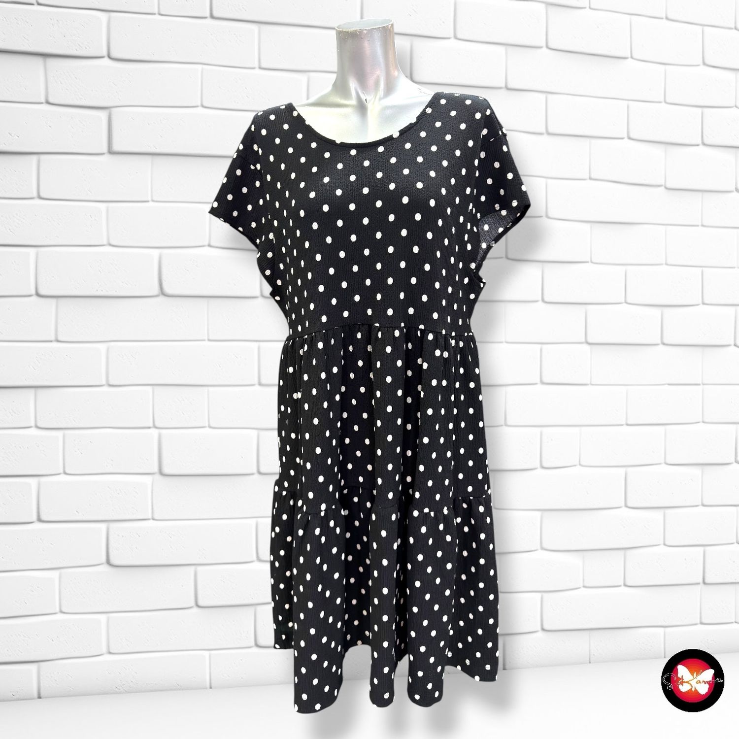 Vestido de lunares BERSHKA color Negro y blanco Talla L